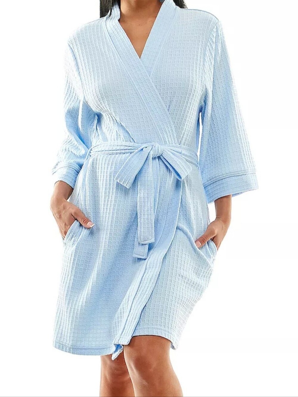 Kohl's AQUA Waffle Bathrobe with Belt